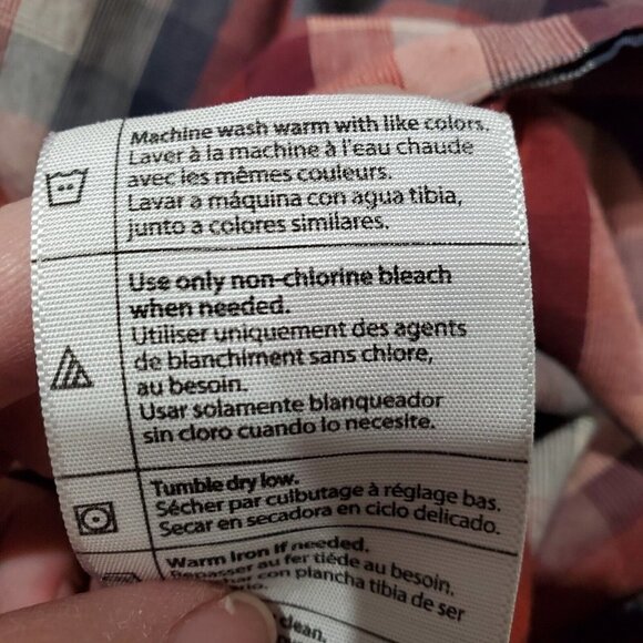 Carhartt Men's Cotton Button Down Plaid Shirt Red Size 2XL Slim Fit Long… - Picture 9 of 9